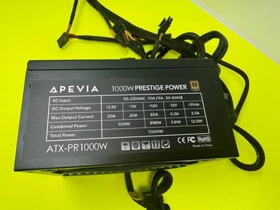 Fuente de alimentación activa para juegos Apevia ATX-PR1000W Prestige 1000W PFC ATX - 1000W 41 Foto 1 de 4