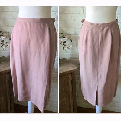 Falda lápiz vintage años 50 100 % lana, Herbert, San Fran, rosa/malva, 4 Foto 1 de 4