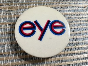 Vintage EYE Magazine 1.25 inch Pinback Button 1968 1969 Hewig Marvic Hippie - Picture 1 of 3