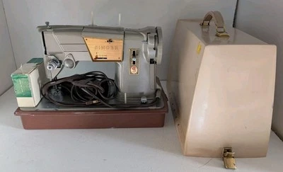 VTG 1960s Singer 328K Style-O-Matic Sewing Machine w/ Foot Pedal  - Image 1 of 4
