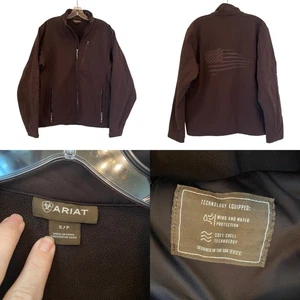 Ariat Logo 2.0 Patriot Softshell wasserabweisende Jacke braun Herren Small USA Flagge - Bild 1 von 19