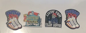 LOTE DE 4 PEGATINAS HOLANDESAS BROS Livin para asesino café cafeína vaquero Dutch Run - Imagen 1 de 2