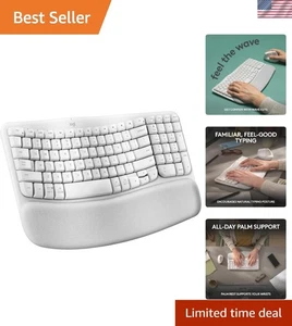 Comfortable Wave Keys Wireless Keyboard with Easy-Switch & Natural Typing Design - Picture 1 of 12