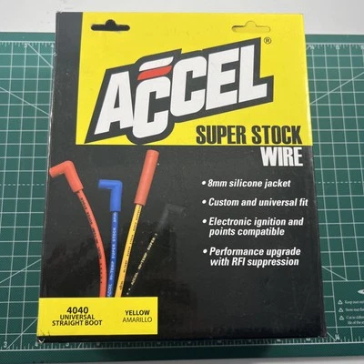 Accel 4040 4000 Series SuperStock Spark Plug Wire Universal Straight Boot A5 - Image 1 of 4
