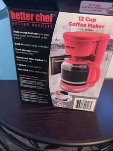 Better Chef 12-Cup Coffee Maker Red Model IM-117R - Picture 1 of 6