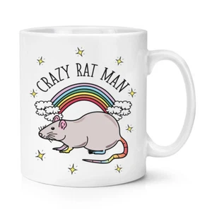 Rainbow Crazy Rat Man 10oz Mug Cup - Funny Animal - Picture 1 of 1