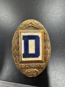 Vintage 1928 Durant Radiator Grill Bonnet Hood Emblem Badge Brass & Enamel - Picture 1 of 2