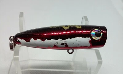 Señuelo de pesca vintage Yankee/Maria POP QUEEN Popper rojo/negro 2" Topwater/superficie Foto 1 de 4