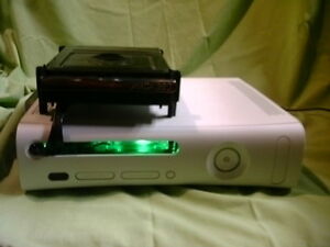 XBOX 360 GPU HEATSINK FAN KIT sata DVD Drive cooling GREEN LED rrod airf    