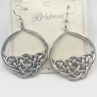 Brighton Silver Interlok French Wire Earrings JA4000   rare