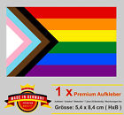 🏳️‍🌈 Auto Aufkleber LGBTQ Regenbogen Rainbow flag Progress queer gay Sticker