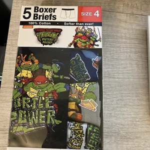 Teenage Mutant Ninja Turtles Boys Set of 5 Size 4 Boxer Briefs - Picture 1 of 1