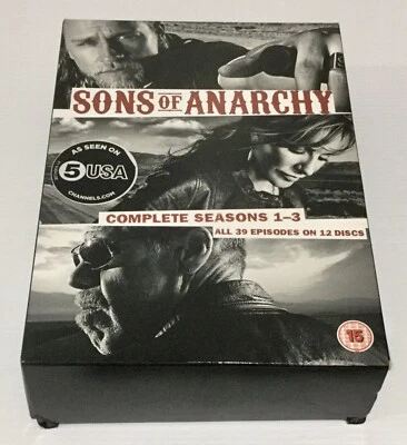 Sons of Anarchy Complete Seasons 1 - 3 Boxed Set UK Import Region 2 Free Post - image 1 of 4
