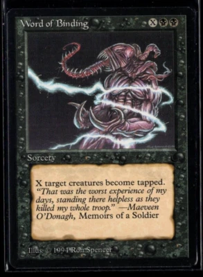 Word of Binding 1994 Common The Dark Magic The Gathering Near Mint - Image 1 of 2