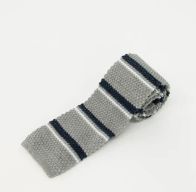 Corbata tejida Brunello Cucinelli para hombre con estampado de 2 tonos de lino y algodón A232 nueva con etiquetas Foto 1 de 4