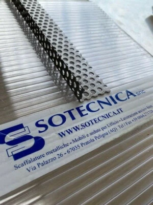 kit N.4 PROFILO "L" paraspigolo  IN ACCIAIO zincato FOR  40x20mm SP 1.5MM H.2mt - Immagine 1 di 3