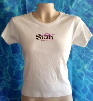 Camiseta blanca Skin Las Vegas para mujer talla L 100 % algodón Foto 1 de 4