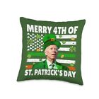 Joyeux 4ème jour de la Saint-Patrick Joe Biden St Patrick oreiller jetable 16x16