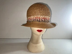 Women Brown Visor Straw Wide Brim Beach Holiday Summer Sun Hat OLS-HT015 - Picture 1 of 4
