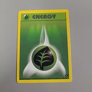 Grass Energy 129/132 Gym Challenge Unlimited Pokemon LIGHTLY PLAYED LP - Picture 1 of 2