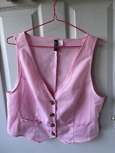 H&M Barbie Pink Waistcoat L