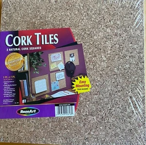Cork Tiles Natural 12 X 12 New Package of 2 Beige - Picture 1 of 1