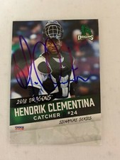 Hendrik Clementina 2018 Signed Dayton Dragons Team Card