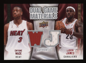 2009-10 LeBron James Dwyane Wade Upper Deck Dual Game Worn Jersey Patch *NICE*