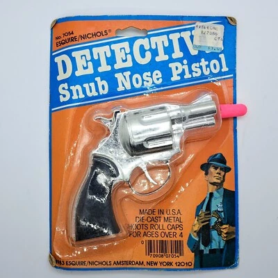 Vintage Sealed Esquire/Nichols Diecast Toy Roll Cap Detective Snub Nose Pistol  - Image 1 of 4