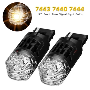 2X 7443 7440 Amber LED Front Turn Signal Light Bulbs For Lexus RX350 2013-2025 - Picture 1 of 8