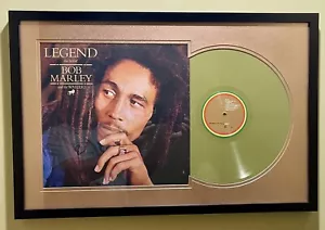 Bob Marley Vinyl Record Wall Art 16.5x25 Wood Frame Hand Painted Home Decor Gift - Picture 1 of 5