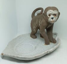 Vtg. Fitz & Floyd FF Japan Stoneware Monkey Figural Tray Plate. 1980s
