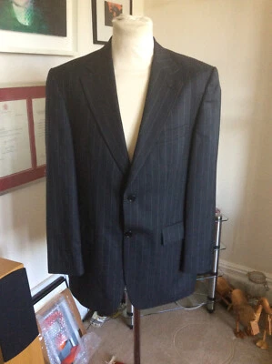 Chaqueta Blazer Daks Para Hombres Gris Rayas 100% Pura Lana Nueva De Colección Talla 40 R Foto 1 de 4