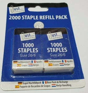 2000 PACK STAPLE REFILL PACK 26/6 TOP QUALITY IDEAL FOR HOME SCHOOL OFFICE - Picture 1 of 1