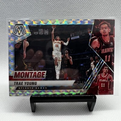 Trae Young 2020-21 Mosaic Montage Silver Mosaic Prizm #29 Atlanta Hawks SP - Image 1 of 2