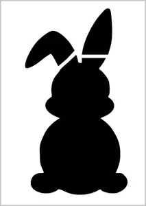 Hoja de plástico RABBIT SILHOUETTE 5 plantillas conejito de Pascua 8,5 x 11 S857 - Imagen 1 de 2
