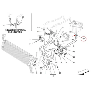 OE Coolant Tank Reservoir Bottle Hose Clamp for Maserati MC20 2021-2024 - Picture 1 of 3