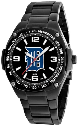 Detroit Tigers Watch Mens MLB Black Stainless Gladiator Wristwatch, New Cover