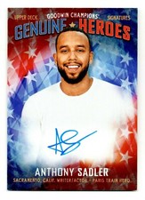 2019 Goodwin Champions Genuine Heroes Autographs Anthony Sadler Paris Train Hero