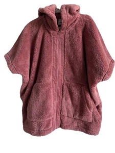 CAbi Women’s Small Jacket Embrace Topper Dusty Pink Rose Fleece Hooded Zip - Picture 1 of 14