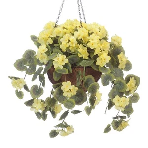OakRidge Fully Assembled Artificial Geranium Hanging Basket - Picture 1 of 9