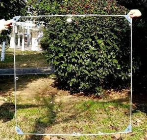 Clear Tarps Heavy Duty PVC, Transparent Tarp Durable Waterproof Dustproof Win... - Picture 1 of 7