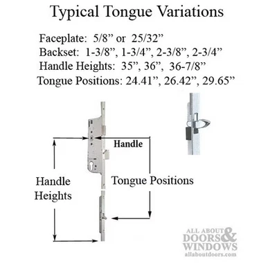 Hoppe 16mm Manual 45/92 Gear, Tongue at 29.65", 1" D/B,  36" HH - Image 1 of 4