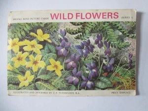 Wild Flowers, Complete Album of 50 Picture cards From Brooke Bond Tea Pre-Owned - Picture 1 of 12
