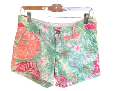 Pantalones Cortos Lily Pulitzer Callahan Etiqueta Talla 2 Multicolor Tropical Vacaciones Bloomcore Foto 1 de 4