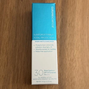 Colorescience Sunforgettable Total Protection Sheer Matte Sunscreen SPF 30 0.15 - Picture 1 of 14