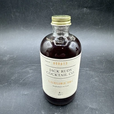 JACK RUDY Cocktail Co lote pequeño tónico de flores de saúco 8 oz 237 ml Foto 1 de 3