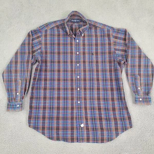 Vintage Ralph Lauren Shirt Mens Large Blue Relaxed Btn Down Rugged Pony Casual - Picture 1 of 13