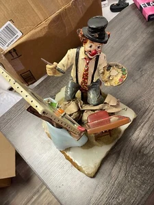 1986 Ron Lee Clown Painting Self Portrait Figure - Picture 1 of 7