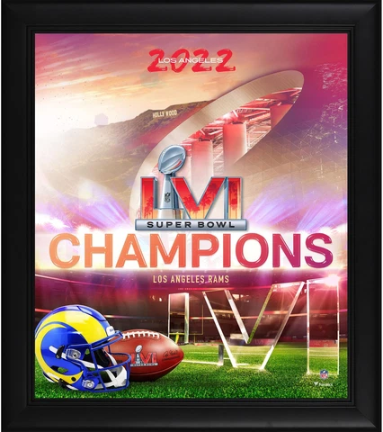 Los Angeles Rams Framed 15" x 17" Super Bowl LVI Champions Collage Cover